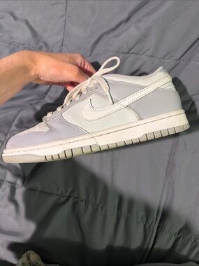 Nike Men’s Low-Top Sneakers in Light Gray and White